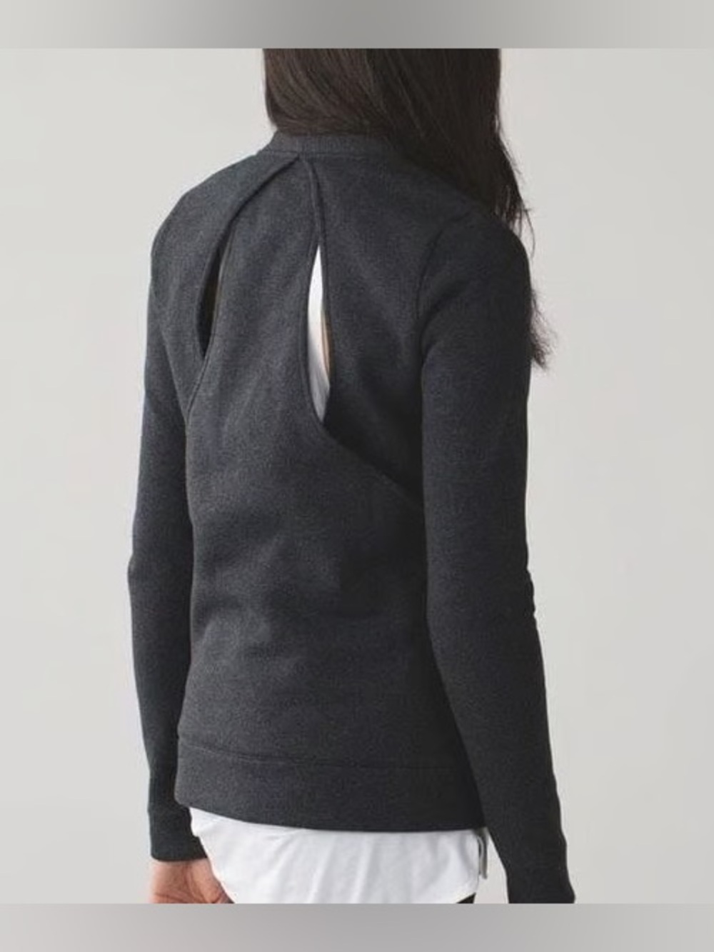 Lululemon &Go Endeavor Heather Charcoal Splitback Sweatshirt